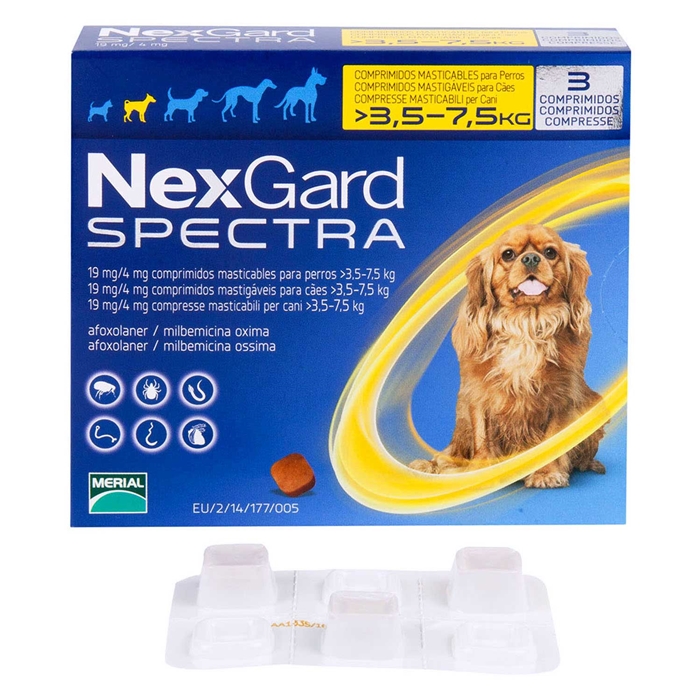 ネクスガードスペクトラ(NexGardSpectra)超小型/小型/中型/大型/超大型用3錠